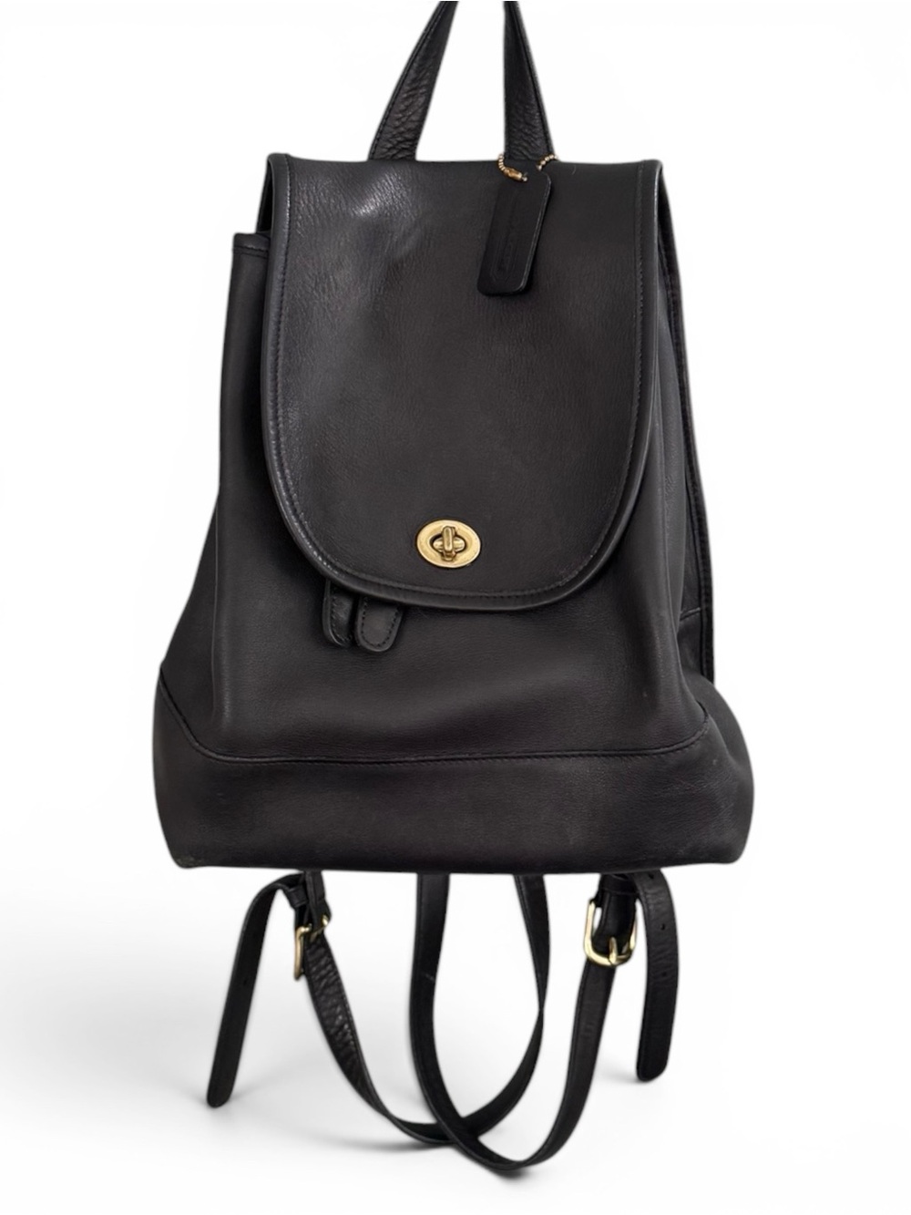Coach Vintage 9791 Black Leather Daypack Backpack Purse